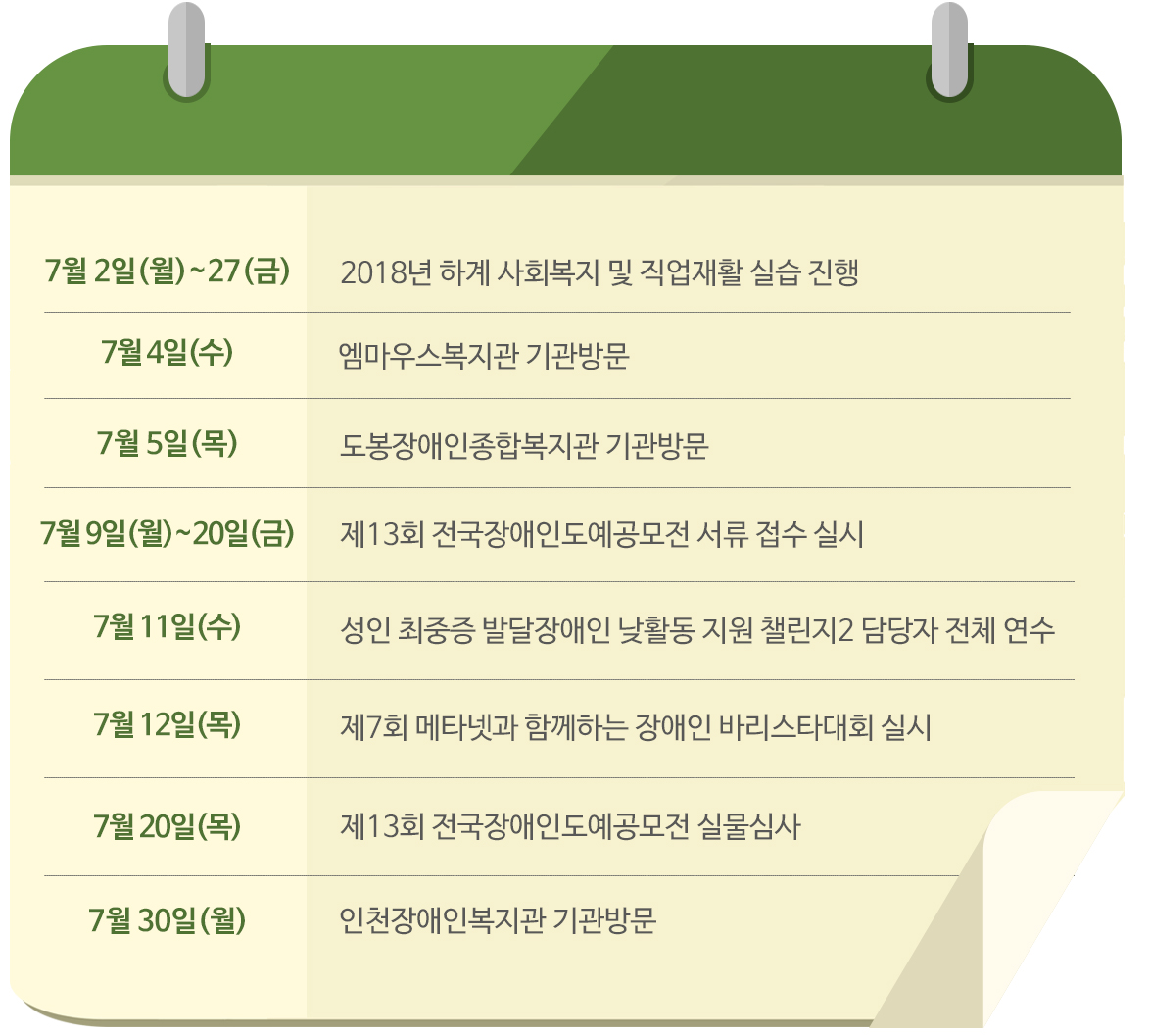 주요사업일정
